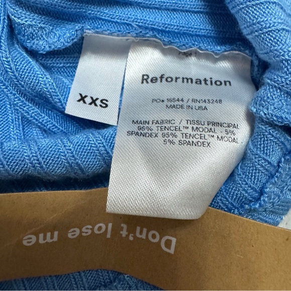 Reformation Sz 2 XS Gellar Long Sleeve Ribbed V Neck Cardigan Stretch XXS - Picture 6 of 7